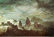 Pieter Bruegel detalj fran den dystra dagen,februari oil